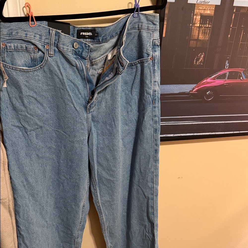 RSQ Men's Light Blue Relaxed Jeans
